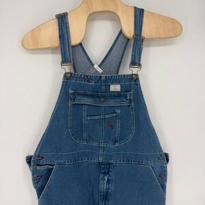 Hisea Mens Denim Bib Overalls Medium Wash Cotton Workwear Dungarees 40W x 30L